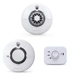 FireAngel Pro Connected Battery Powered Wireless Smoke Alarm x2, Heat Alarm + CO Alarm Kit