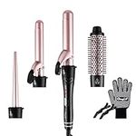 CkeyiN 4 in 1 Curling Wand Set, Cur