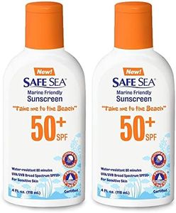 Safe Sea SPF50+ lotion 4oz. Safe Sea Anti-Jellyfish Sting Protective Lotion Sunscreen, reduce Sea Lice Stings, JellyFish Stings and Fire Corals. Eco-friendly and Reef-Safe Sunscreen (50-SPD 2 Pack)