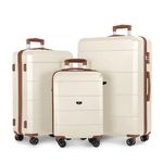 LUGG Travel Suitcase Set - Jetset 3-Piece Hard Shell Luggage, 20" 25" 28" Strong & Lightweight with Secure TSA Lock, Smooth 360° Wheels, Internal Pockets - Airline Approved