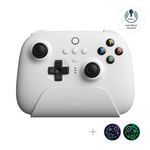 8Bitdo Ultimate 2.4g Wireless Controller with Charging Dock, Hall Effect Joystick Update, Pro Gamepad with Back Buttons & Turbo Function for PC, Android, Steam Deck & Apple (White)