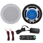 Herdio 160W 4 Inch Ceiling Speaker Kit Amplifier Water Resistant Ceiling Speakers For Bathroom Kitchen Home Outdoor,compatible with Bluetooth