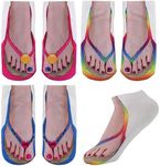 Yolev 3 Pairs Of Flip Flops Socks 3