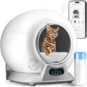 PetCove Self Cleaning Litter Box, Automatic Cat Litter Box Self Cleaning for Multiple Cats, Robot Automatic Litter Box Scoop Free Covered Ultra Cleaning -Odor Removal -APP Control Smart Litter Box