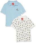 Amazon Essentials Disney | Marvel | Star Wars Boys' Short-Sleeve Pique Polo Shirts, Pack of 2, Mickey Peace, 11-12 Years