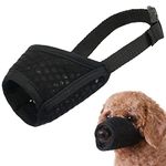 Dog Muzzle, Soft Mesh Muzzle for Small Medium Large Dogs Chihuahua Poodles Beagle Dachshund Corgis Labrador Golden, Puppy Muzzle for Biting Chewing Grooming, Allows Panting Drinking