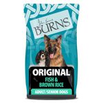 Burns Pet Nutrition Hypoallergenic Complete Dry Dog Food Adult and Senior Dog Original Fish and Brown Rice 12 kg