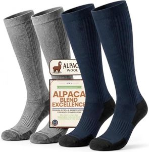 kelvna Alpaca Compression Socks for Men & Women, 15-20 mmhg for Flying