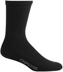 Icebreaker Men's Lite Crew Socks (Black, Large)