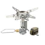 CAMPINGMOON Compact Foldable Stove w/Micro Regulator w/4Flex w/igniter XD-2F