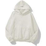 Lynkiss Women's Oversized Hoodies Long Sleeve Solid Heavy Pullover Tops Loose Sweatshirt with Pocket,White,Medium