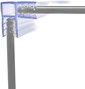 2 Way Sneeze Guard Holder™ Corner Connectors for Plexiglass, Acrylic Sheets & Airborne Droplet Barrier Panels up to 1/4" Thick, 20 Pack