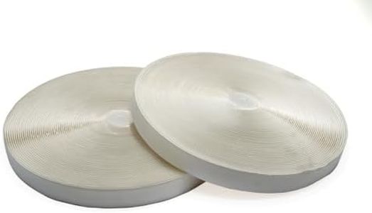 Ameo Nylon Self Adhesive Hook and Loop Tape | 20 mm Velcro Tapes | Heavy Duty Mounting Tape Roll Perfect for DIY (White, 5M Hook + 5M Loop)