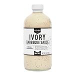 Lillie's Q - Ivory Barbeque Sauce, Gourmet BBQ Sauce, Tangy White BBQ Sauce, Sugar-Free Sauce, Premium Ingredients, Made with Gluten-Free Ingredients (16 oz)