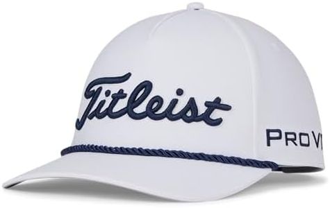 Titleist Men's Standard Tour Rope Golf Hat, White/Navy, One Size