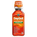 Vicks DayQuil Cough & Congestion Non-Drowsy Liquid Medicine, Non-Drowsy Daytime Relief for Cough, Mucus, and Congestion, Citrus Flavour, 354ml