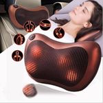 Kahara Electric Shiatsu Cushion Pillow Infrared Heat Therapy Massager with 3 Mode Settings | Deep Tissue Massager for Shoulder, Neck and Back Pain Relief - Swiss Relaxation therapy (Multicolor 1)