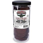 Old Trapper Double Eagle Beef Jerky, Peppered Flavor, 21oz. 80-Piece Jar, Natural Wood Smoked Meat Snacks, 10 Grams of Protein and 80 Calories per Serving (Pack of One)