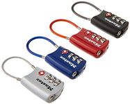 Master Lock 4688D TSA Accepted Cable Luggage Lock, Color May Vary, 4-Pack