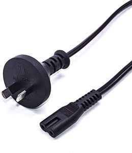 [UL Listed] 2 Prong 5FT 2 Pin Core Figure 8 IEC-C7 AC Power Cord Cable Lead AU Plug Notebook, Laptop, Monitor, Camera, Charger, Printer, PS4 etc