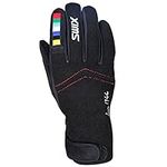 Swix Women's Universal Gunde Warm Fleece-Lined All-Purpose Winter Sports Skiing Gloves with Synthetic Palm & Neoprene Wrist Cuffs, Black, Small