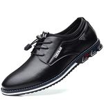 COSIDRAM Mens Casual Shoes Loafers Moccasins Walking Formal Shoes Business Dress Fashion Black 10