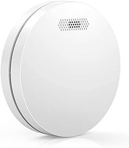 Wireless Interlinked Smoke Alarm with 10 Year Battery Life, EN14604, CE Certified, Interconnected Fire Alarm, Low-Battery Alert.1 Pack
