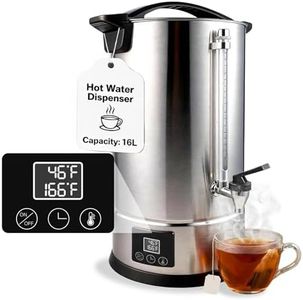 GKFF Hot Water Dispenser, 16L(70 Cups) Hot Water Boiler Urn, 304 Stainless Steel Electric Water Boiler, Digital Temperature Control, Keep Warm, Boil-Dry Protection, for Tea, Coffee & Baby Formula