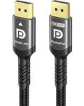 Ubluker 10K 8K DisplayPort 2.1 Cable 54Gbps 2M, Certified DP to DP Cord 4K 240Hz 165Hz 144Hz 120Hz 10K 8K 120Hz Nylon Braided UHBR HDCP2.3 FreeSync G-Sync RTX5090 Gaming Monitor PC Projector
