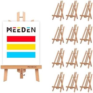 MEEDEN 16" Tall Tabletop Easel - 12PCS Medium Tabletop Display Solid Beech Wood Easel, for Kids Artist Adults Classroom/Parties Painting Display, Standing Easel, Hold Canvas Art up to 16" High