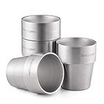 Set of 4 Stainless Steel Double Wal