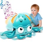 Wembley Rechargeable Octopus Crawling Musical Baby Toy | Interactive Dancing, Walking & Moving Sensory Toy for Infants & Toddlers | Fun Tummy Time Activity & Birthday Gift for Kids