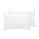 800 Thread Count - House Wife Pillow Cases - 100% Pure Egyptian Cotton Sateen Super Soft Hotel Quality Bedding, 2 House Wife Pillow Cases - White