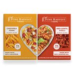 Pink Harvest Farms Best Pasta Combo Pack (1 x Red Lentil Fusilli + 1 x Chickpea Penne) | No Rice - No Maida | Vegan | Gluten Free | High Protein | 400gms (2 x 200gms)