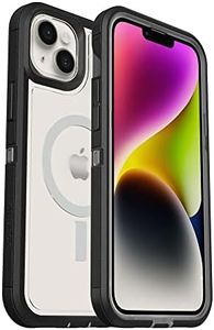 OtterBox Defender Series XT Case with Magsafe for Clear iPhone 14, Black Crystal