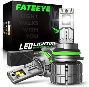 FateEye 9004 Fog Light Bulb - 900% Brightest 90000LM 6500K Cool White, IP68 Waterproof Plug and Play Fan Cooling, Pack of 2