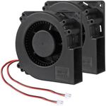 2 Pcs 120mm x 32mm DC 12V Dual Ball Bearing 12032 2Pin DC Radiator Brushless Cooling Fan Big Cooler 12cm/4.72inch Blower Fan 120mm x120mm x 32mm for DIY Exhaust Vent Cooling Ventilation Inflatable