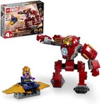 LEGO Marvel Iron Man Hulkbuster vs. Thanos 76263 Building Toy Set with Thanos and Iron Man Figures, Hulkbuster Toy with Posable Mech for Super Hero Battle Action, Fun Marvel Toy for Kids Ages 4 and Up