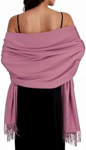SWAT PANY Winter Scarfs for Women Pink Pashmina Shawls and Wraps for Women Wedding Shawl Wraps for Evening Dresses