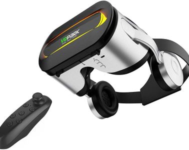 FNX VR Smart Glasses with Built-in Adjustable Headphones and Bluetooth Remote Controller- Virtual Reality VR Headset with 110 Degree FOV