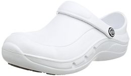 Toffeln Eziprotekta, Unisex Adults' SRC Safety Clogs, White (White), 10 UK (44/45 EU) - EN safety certified