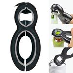 Dealzone 6-in-1 Multi Opener Bottle Can Opener, All in One Gripper Can Wine Beer Lid Twist Off Jar Non-Slip Easy Grip Soda Bottle Jar Bottle Practical Kitchen Tool-in Openers (Multicolor)