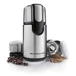 New Kitchenaid Bcg211ob Onyx Black Blade Coffee and Spice Grinder with Bowls