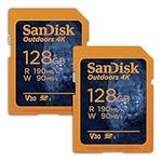 SanDisk 128GB 2-Pack Outdoors 4K SD
