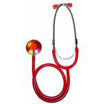 Timesco TD1-13-105 Timesco TD113105 Ruby Single Head Stethoscope, Red