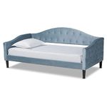 Baxton Studio Benjamin Daybeds, Full, Light Blue