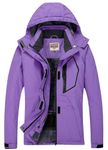 WULFUL Women's Waterproof Snow Ski Jacket Mountain Windproof Winter Coat with detachable hood…