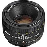 Nikon AF Nikkor 50mm f/1.8D Prime Lens (Black) - International Version