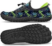 CROVA Built-in Heel Grips Water Shoes for Kids Girls Boys Hiking Shoes Wide Barefoot Swim Beach Pools Aqua Socks Slip-On Quick Dry Lightweight for Big Little Kids Toddler