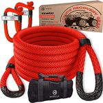 MiolleGear Kinetic Recovery Rope kit (3/4" x20', 6400lbs WLL) Heavy Duty Tow Rope - Includes 2 Soft Shackle for UTV, ATV, Truck, Car, Jeep, Tractor